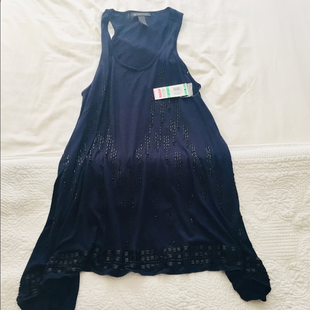 INC a-line beaded tunic